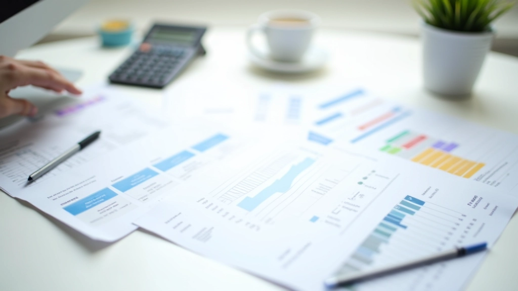 Financial data reconciliation process with organized spreadsheets and verification checklist